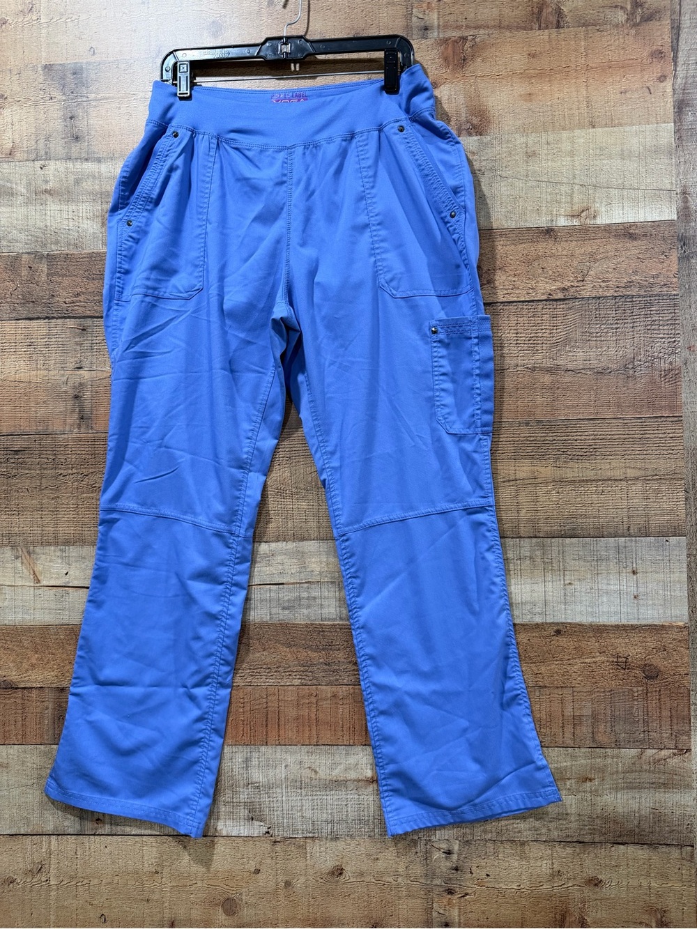 Healing Hands Purple Label Yoga Scrub Pants Periwinkle Cel Blue Size Medium